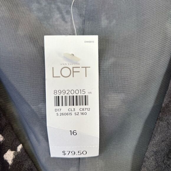 Nwt Size 16 Ann Taylor LOFT Gray Casual Fit & Flare Dress - Picture 13 of 15